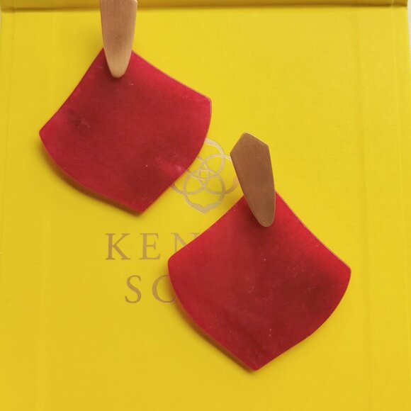 Kendra Scott Jewelry - Kendra Scott Astoria Rose Gold Purple Agate Earrings New